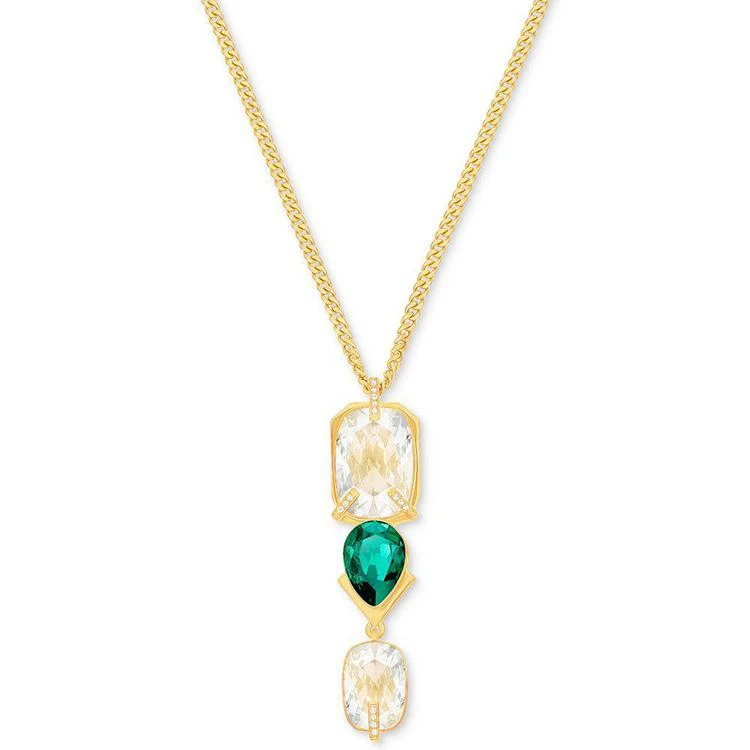 商品Swarovski|Gold-Tone Clear & Green Crystal Pendant Necklace,价格¥1265,第1张图片