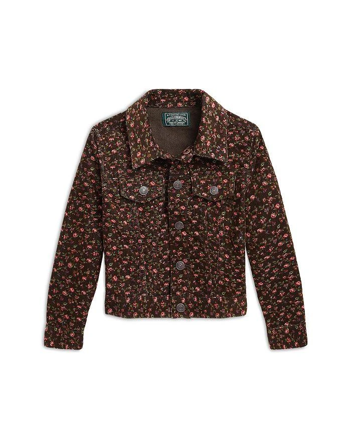 商品Ralph Lauren|Girls' Floral Corduroy Trucker Jacket - Little Kid, Big Kid,价格¥433,第4张图片详细描述