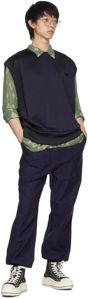 商品Needles|Navy String Fatigue Trousers,价格¥856,第4张图片详细描述