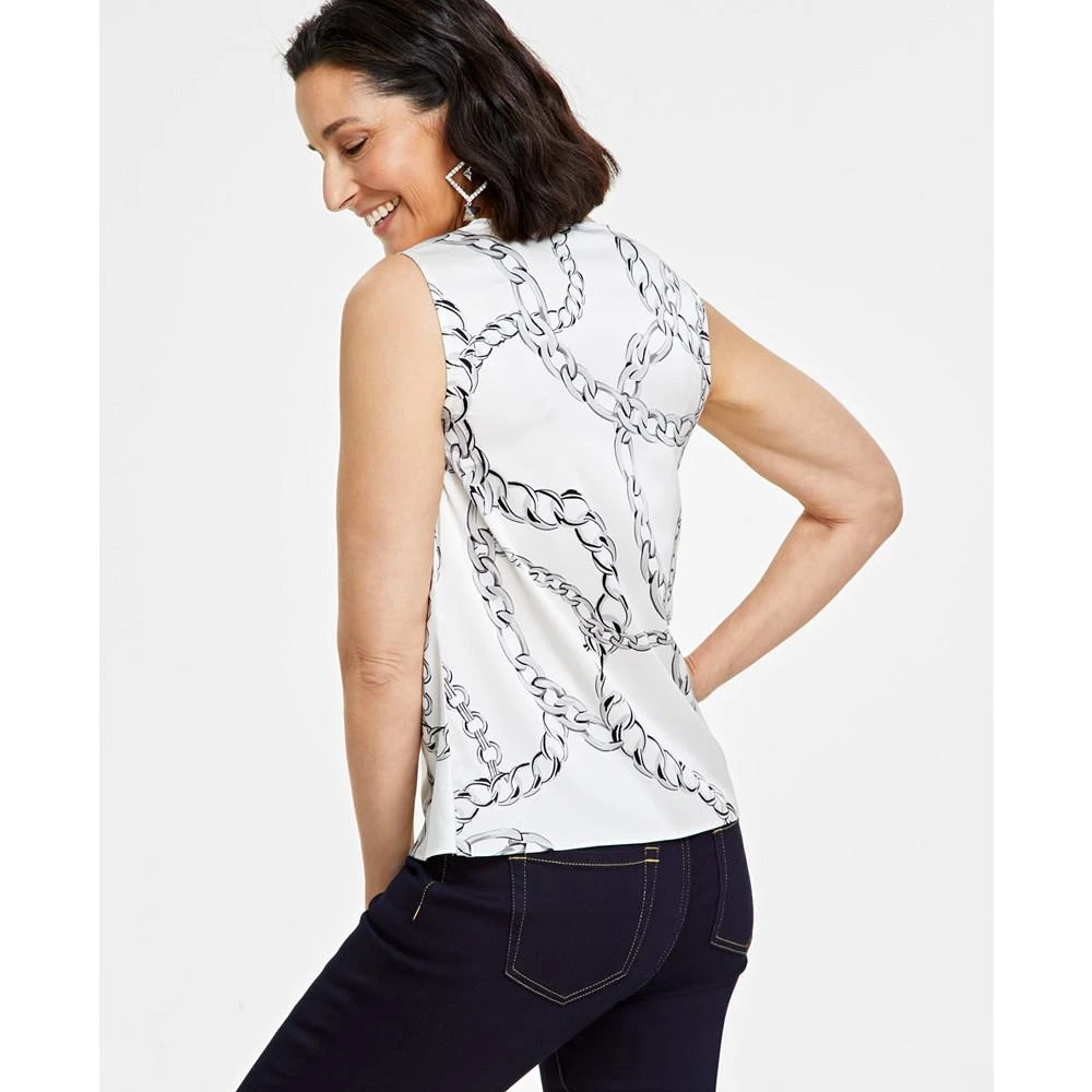 商品INC International|Women's Chain-Print Sleeveless Cowlneck Top, Created for Macy's,价格¥188,第2张图片详细描述