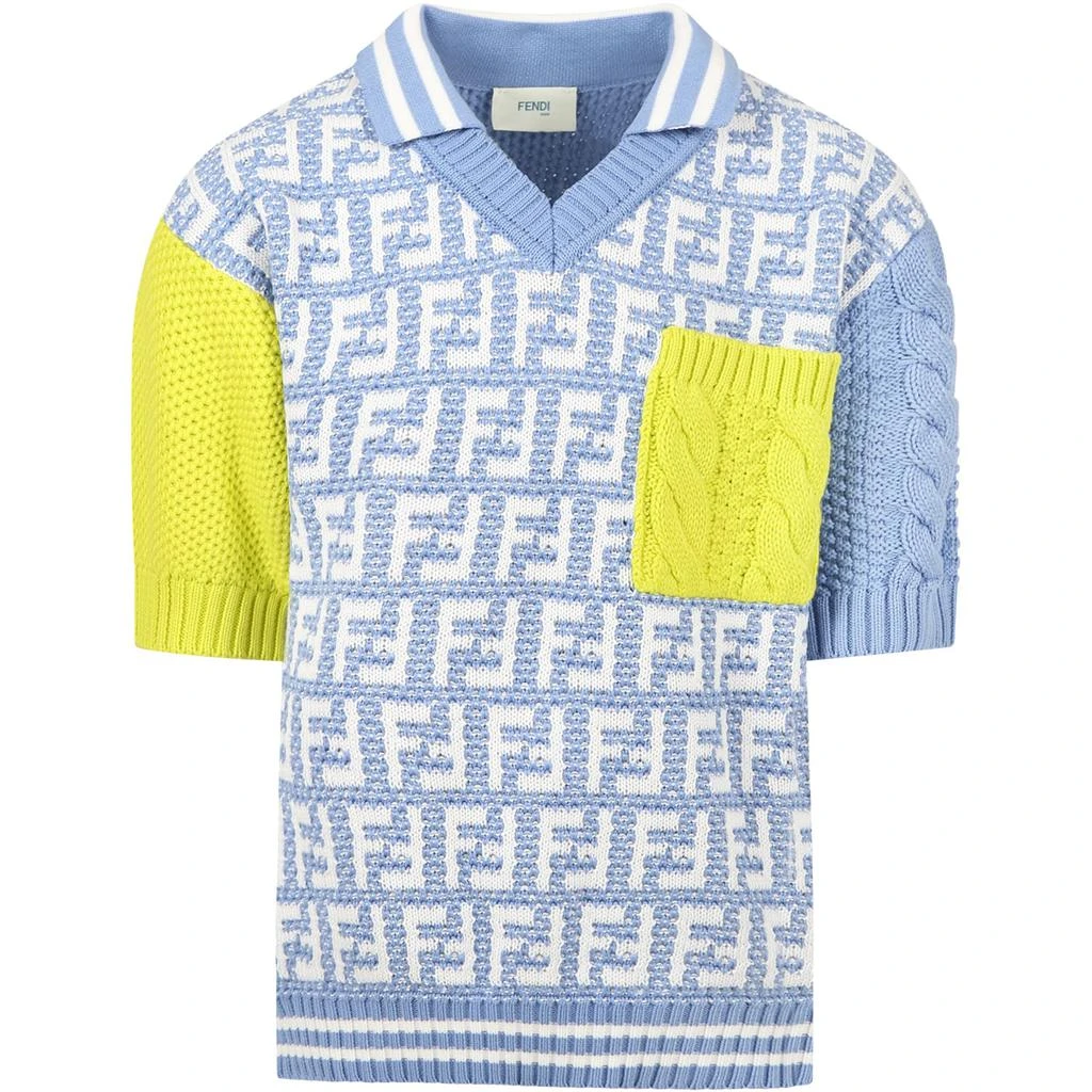 商品Fendi|Multicolor Sweater For Boy With Iconic Double Ff,价格¥3887,第1张图片