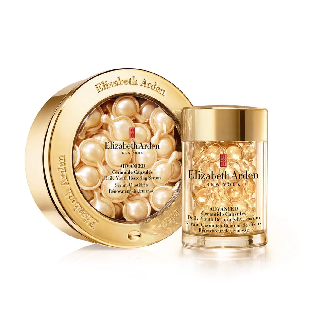 商品Elizabeth Arden|ElizabethArden伊丽莎白雅顿时空胶囊套装（60粒面部精华+60粒眼部精华）,价格¥864,第1张图片