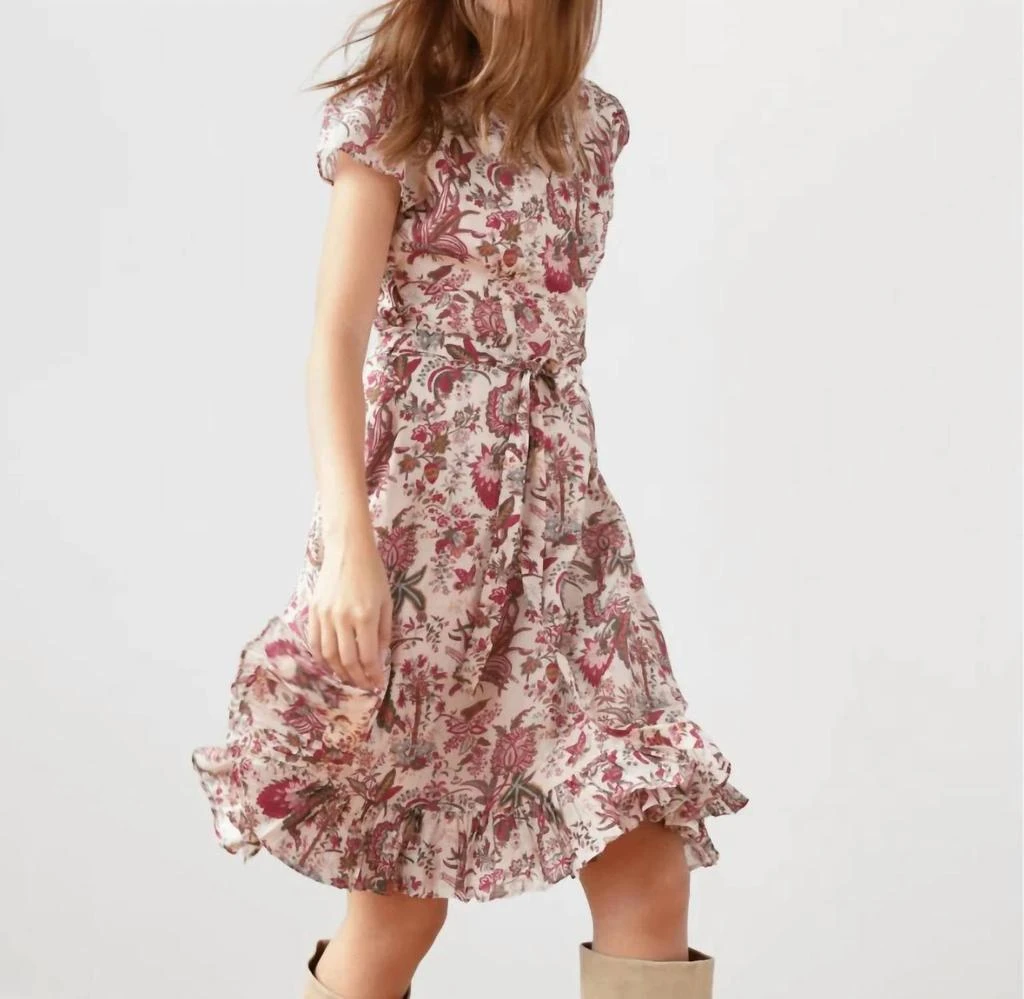 商品Guadalupe Design|Astrid Multi Floral Dress In Trovata,价格¥860,第3张图片详细描述