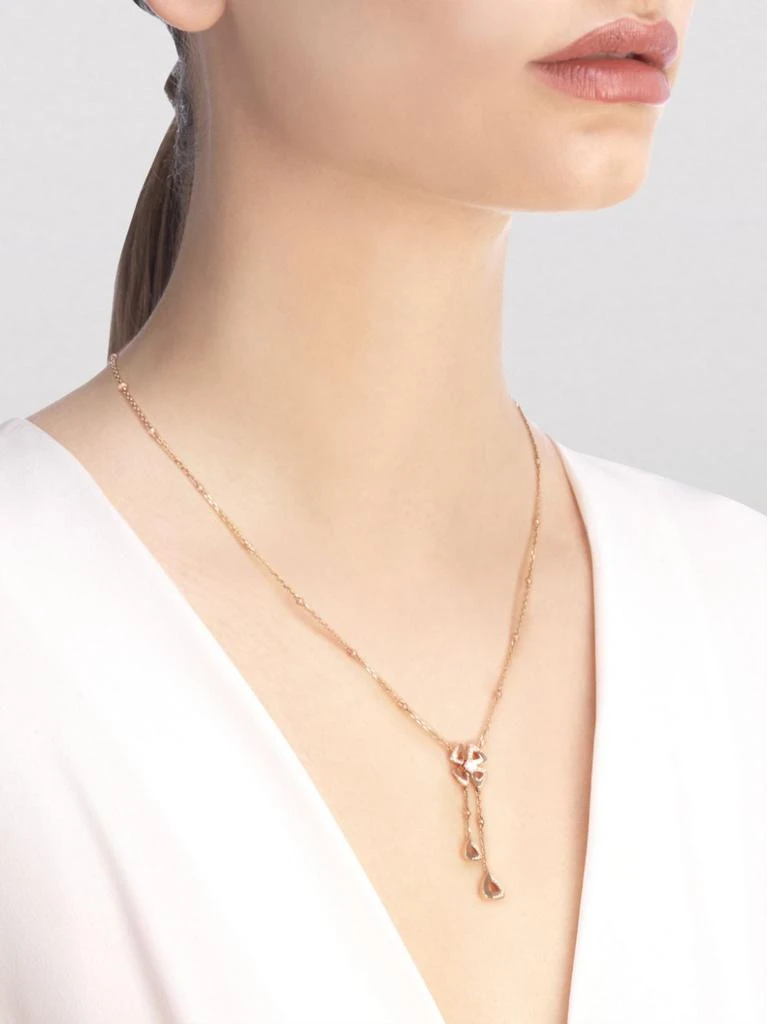 商品BVLGARI|Rose Gold and Diamond Fiorever Necklace ,价格¥38582,第2张图片详细描述
