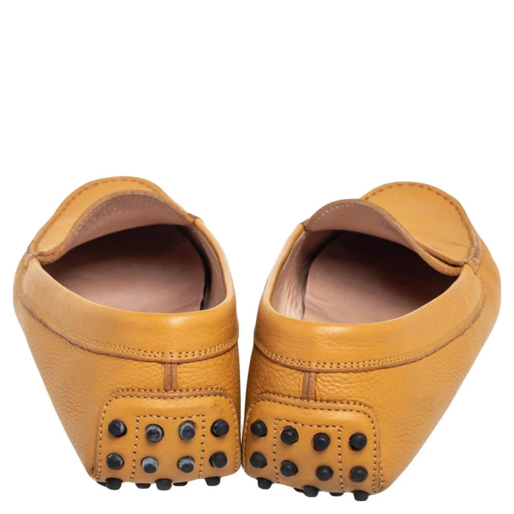 商品[二手商品] Tod's|Tod's Yellow Leather Slip On Loafers Size 39.5,价格¥859,第5张图片详细描述