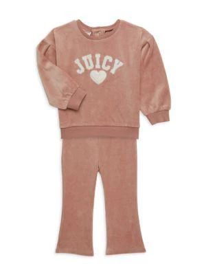 商品Juicy Couture|​Baby Girl’s 2-Piece Velour Sweatshirt & Sweatpants Set,价格¥236,第1张图片