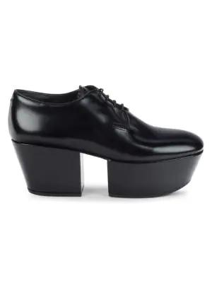 Women's Leather Heeled Derbys商品第1张图片规格展示