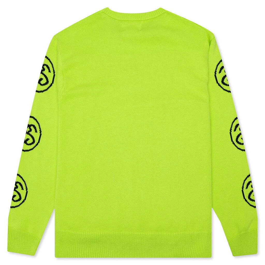 商品STUSSY|Stussy SS-Link Sweater - Lime,价格¥1139,第2张图片详细描述