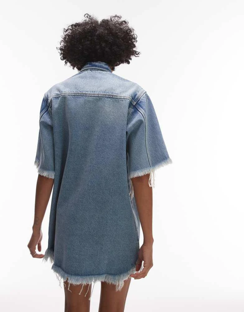 商品ALL SAINTS|Allsaints faye ss denim dress in light indigo,价格¥1832,第2张图片详细描述