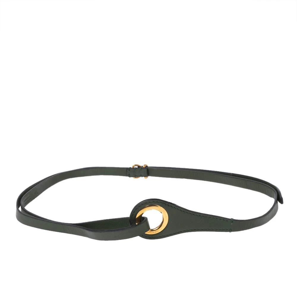 商品Burberry|Burberry Green Leather Grommet Waist Belt M/L,价格¥983,第1张图片