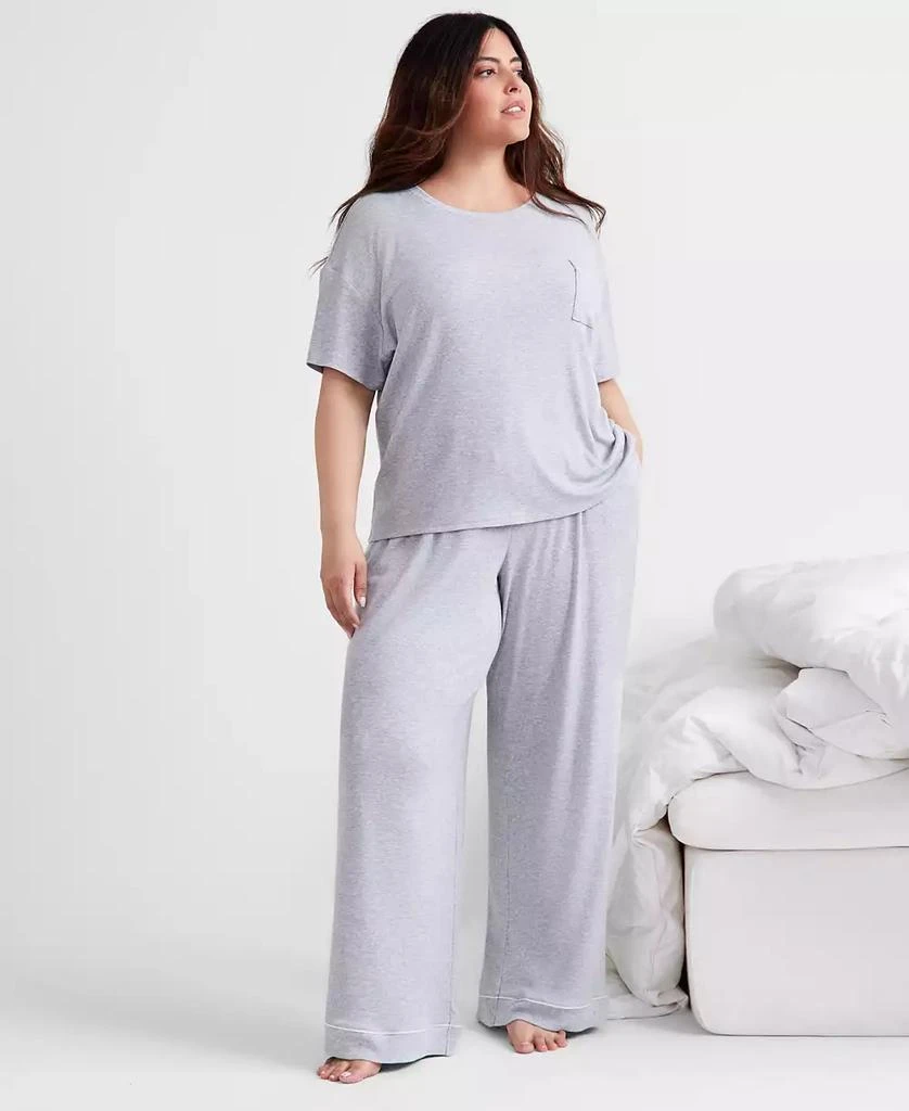 商品State of Day|Ribbed-Knit Pajama Set XS-3X, Created for Macy's,价格¥217,第4张图片详细描述