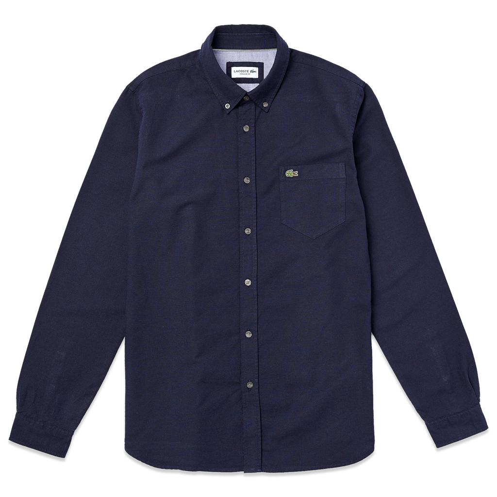 Lacoste Long Sleeve Oxford Shirt CH4976 - Dark Navy商品第1张图片规格展示