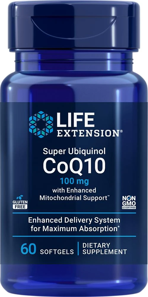 商品Life Extension|Super Ubiquinol CoQ10 with Enhanced Mitochondrial Support™, 60 softgels - 100 mg (100 mg, 60 softgels), Life Extension,价格¥304,第1张图片