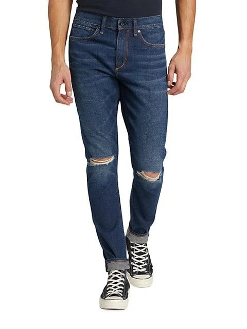 商品Rag & Bone|Fit 1 Aero Stretch Distressed Jeans,价格¥1142,第3张图片详细描述