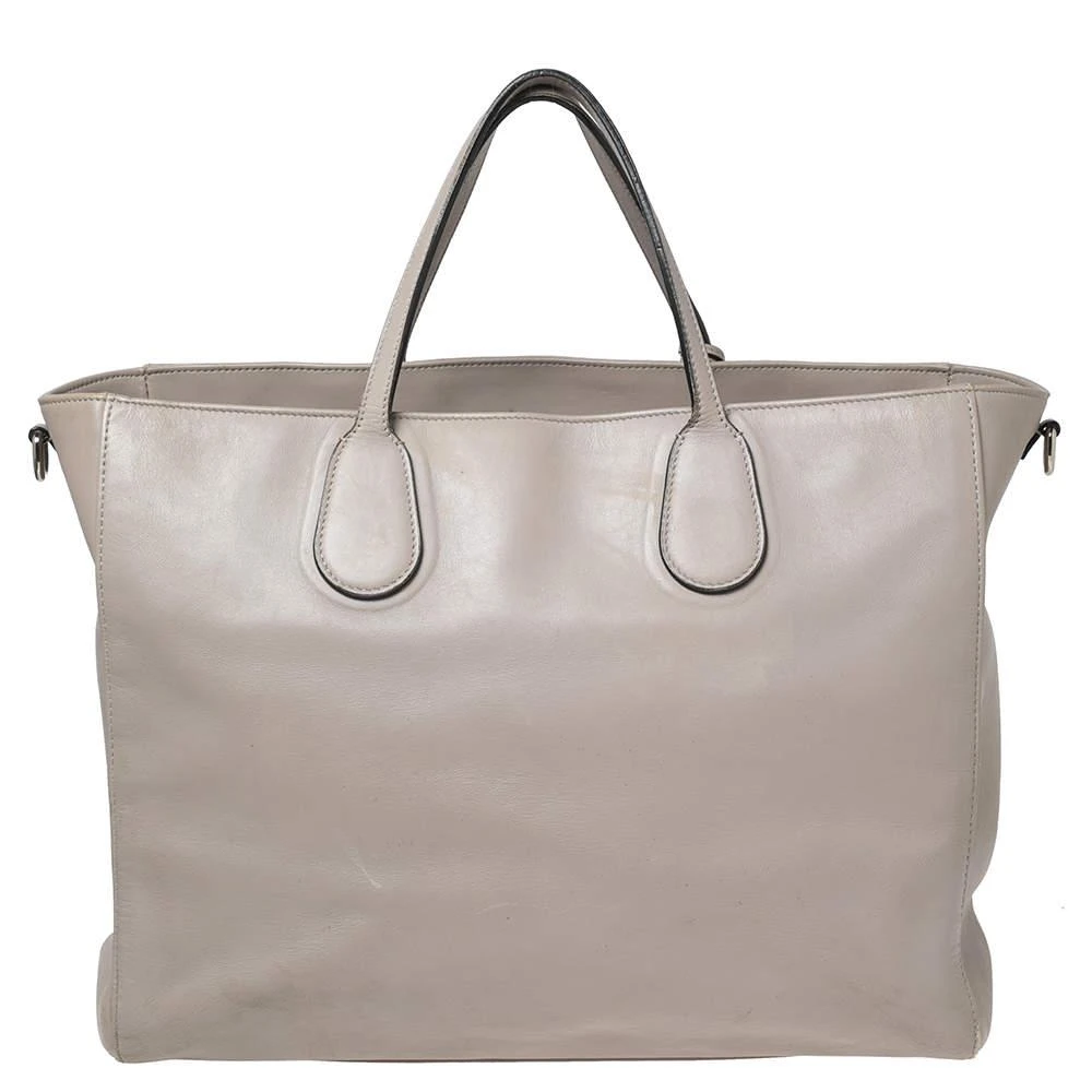 商品[二手商品] Dior|Dior Grey Leather Nappy Diaper Bag,价格¥2782,第4张图片详细描述