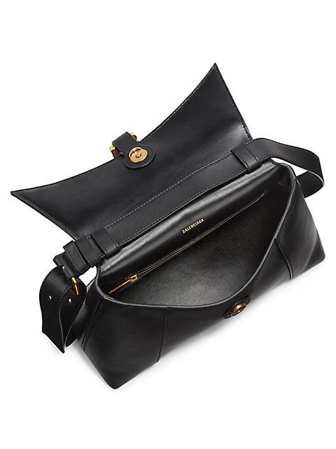 商品Balenciaga|Soft Hourglass Leather Shoulder Bag,价格¥15965,第5张图片详细描述