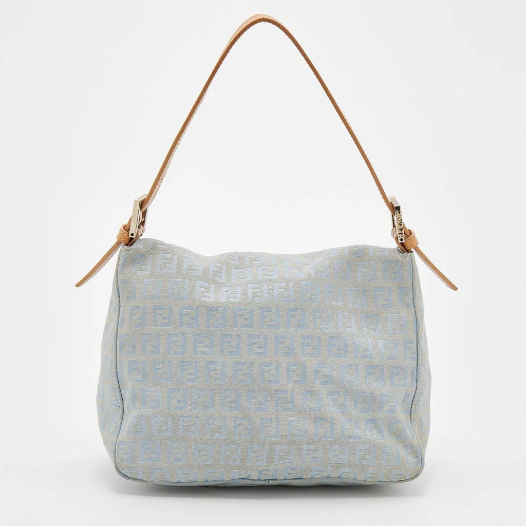 商品[二手商品] Fendi|Fendi Blue/Beige Zucchino Canvas and Leather Mama Baguette Bag,价格¥3372,第4张图片详细描述