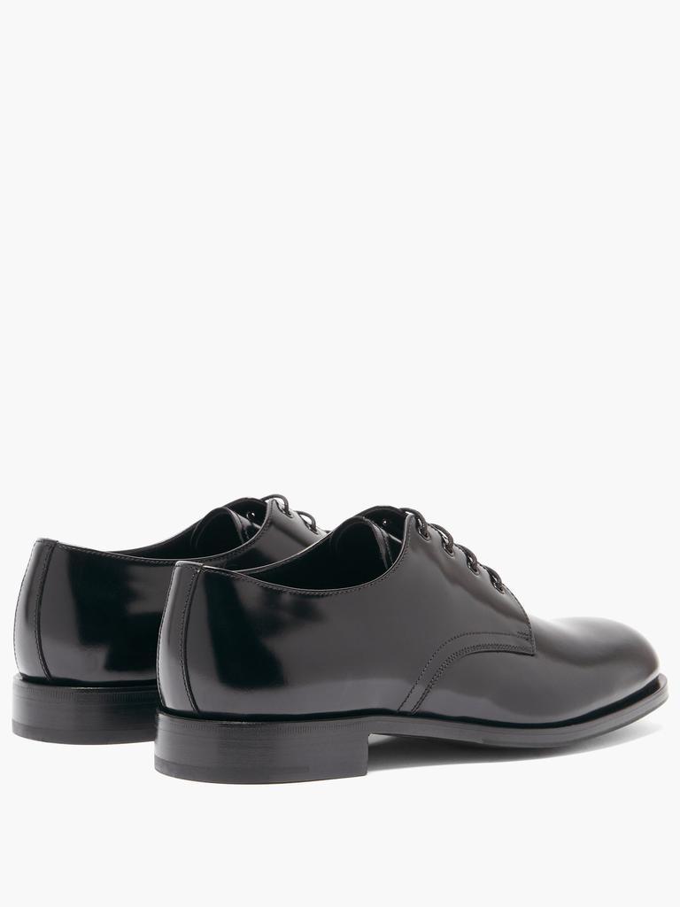 商品Prada|Round-toe spazzolato-leather Derby shoes,价格¥5832,第6张图片详细描述