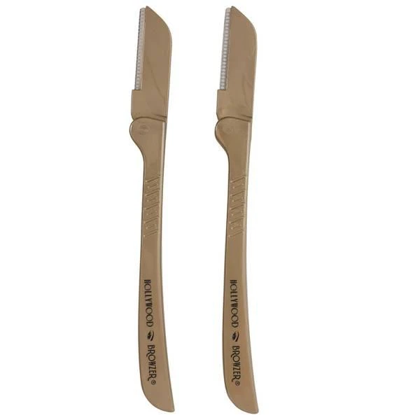 商品Hollywood Browzer Beauty|Hollywood Browzer Eyebrow Razor Duo Gold & Gold,价格¥163,第1张图片