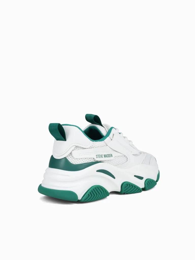 商品Steve Madden|Women's Possession Sneaker In White & Emerald,价格¥575,第4张图片详细描述