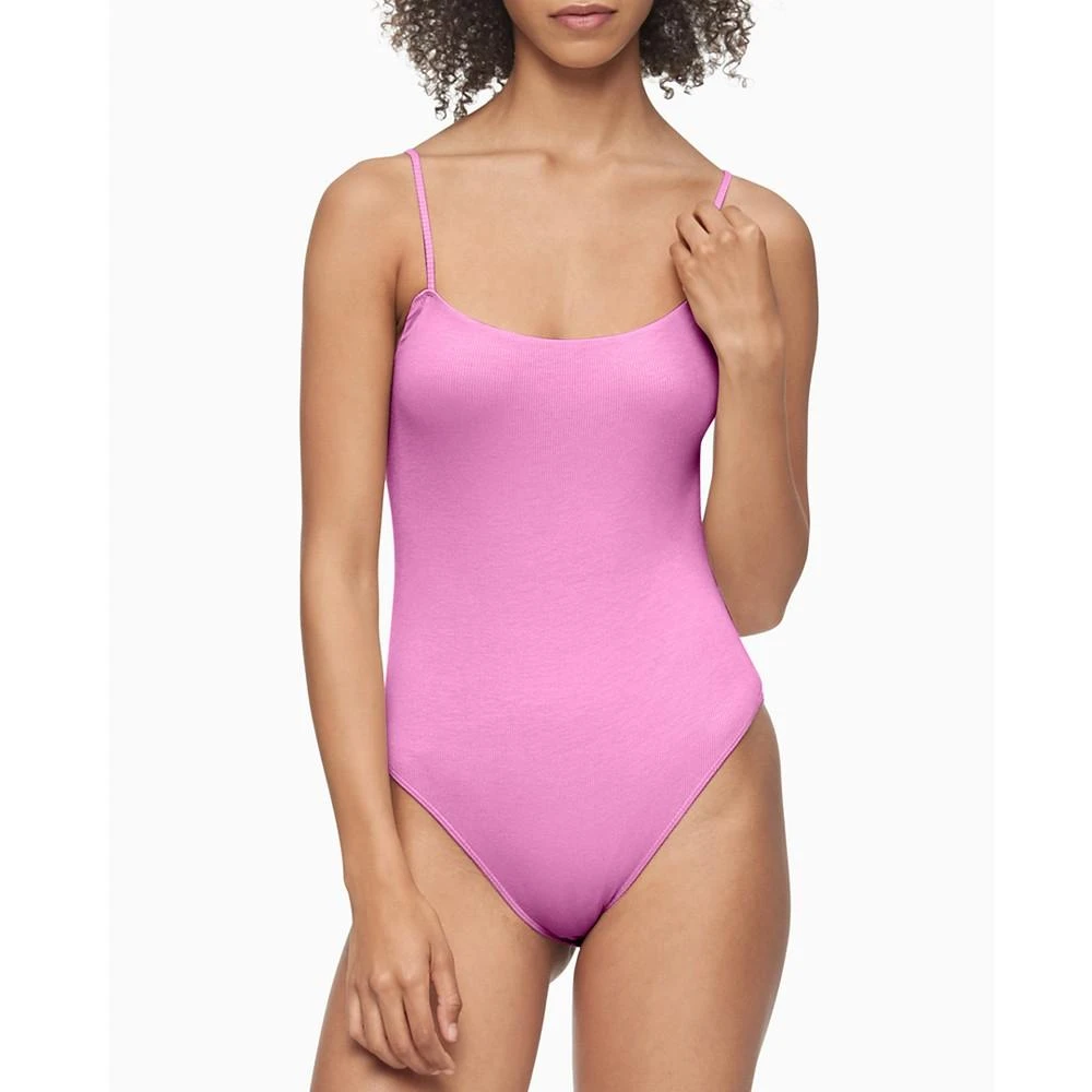 商品Calvin Klein|Women's Pure Ribbed Bodysuit QF6446,价格¥243,第1张图片