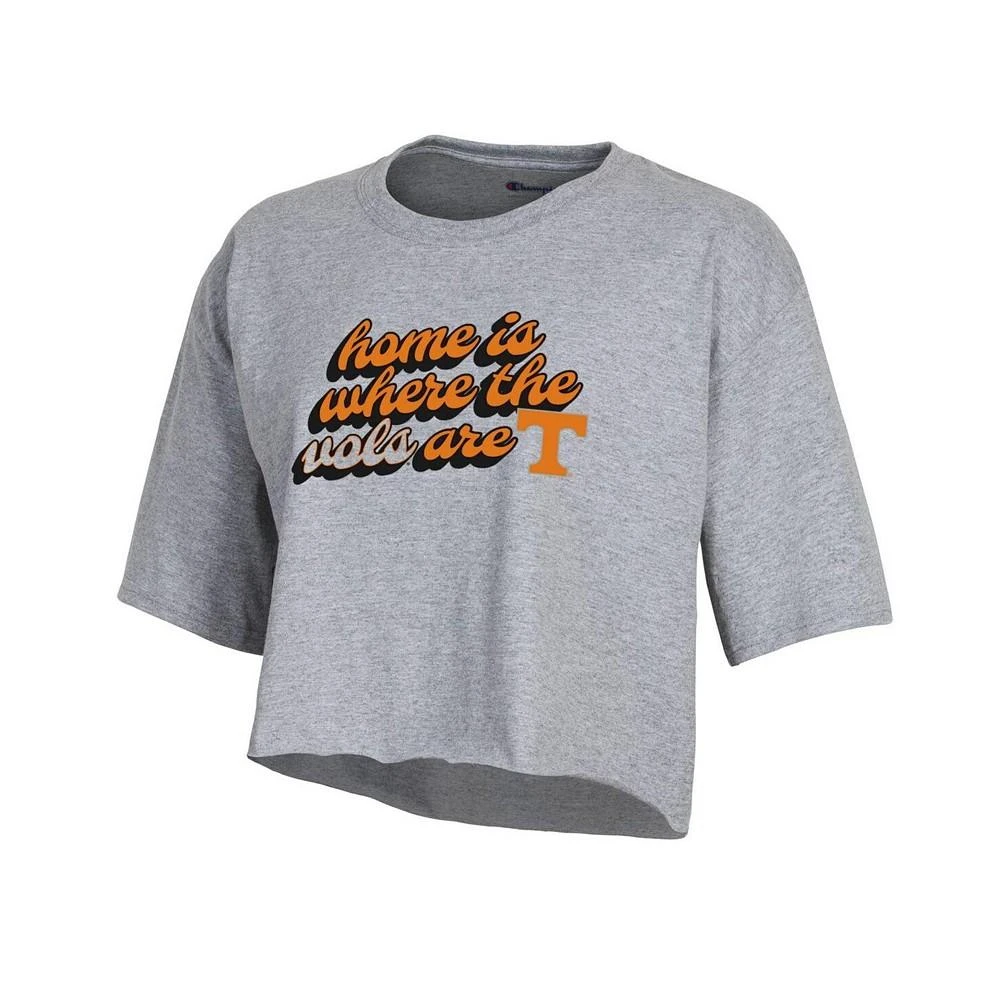 商品CHAMPION|Women's Gray Tennessee Volunteers Boyfriend Cropped T-shirt,价格¥222,第3张图片详细描述