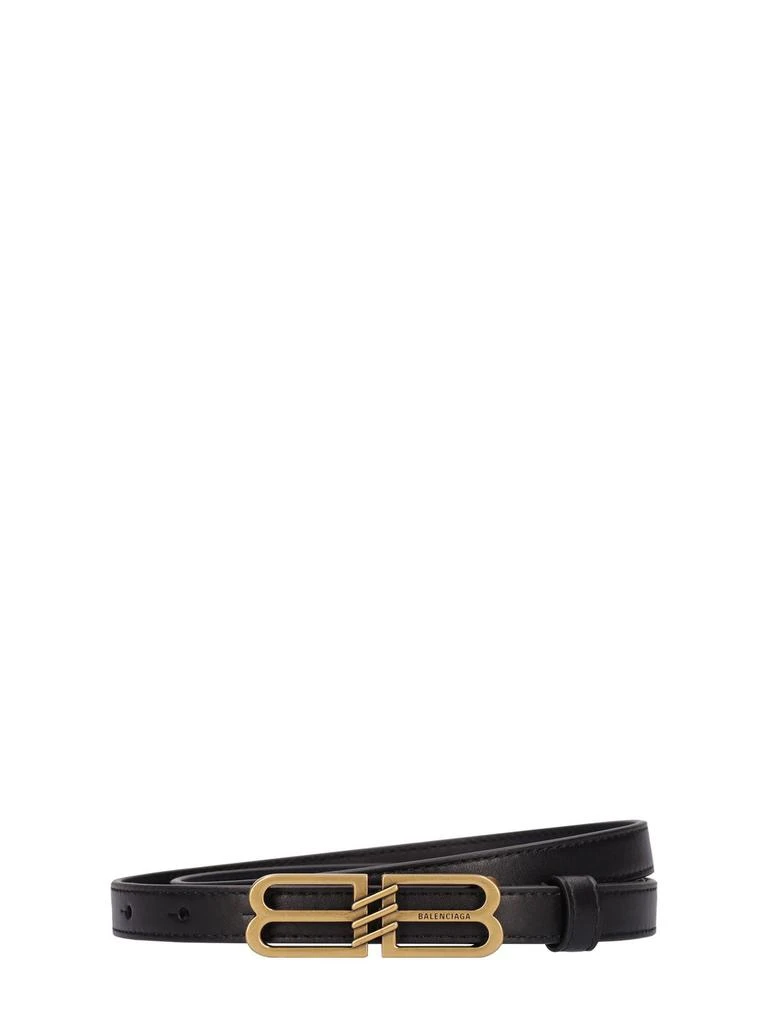 商品Balenciaga|15mm Bb Signature Leather Belt,价格¥3811,第1张图片