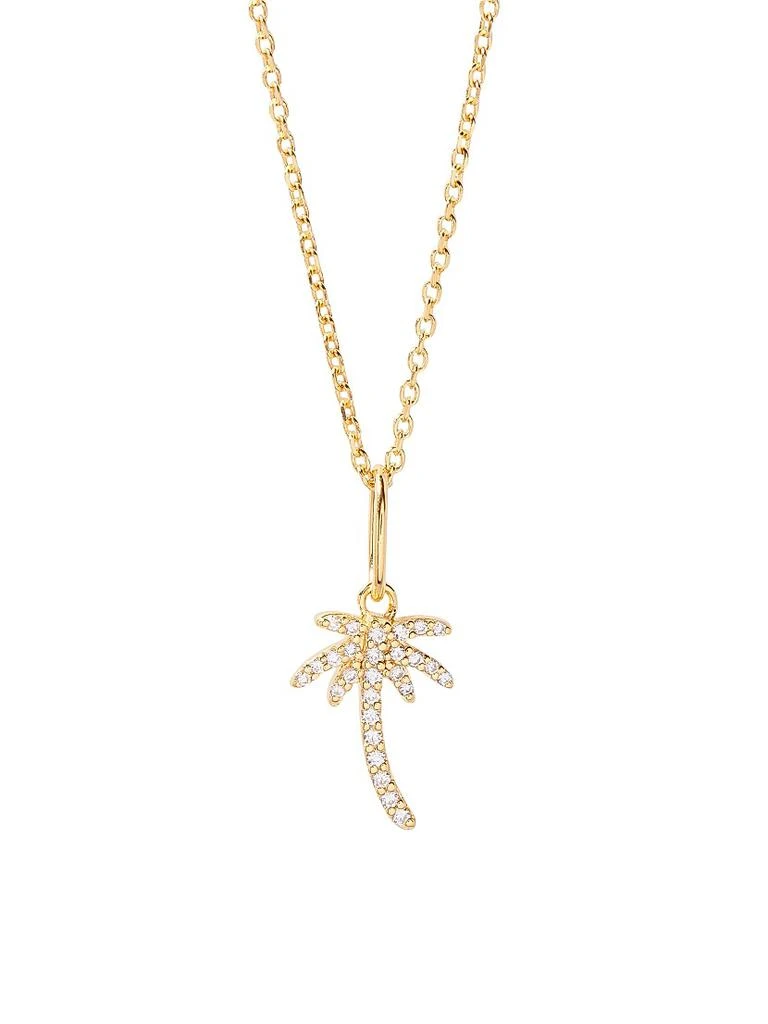 商品brook & york|Adeline 14K-Yellow-Gold Vermeil & Cubic Zirconia Palm Tree Pendant Necklace,价格¥814,第1张图片