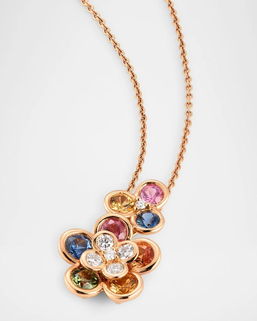 商品Lisa Nik|18K Rose Gold Golden Rainbow Sapphire and Diamond Necklace,价格¥17835,第3张图片详细描述