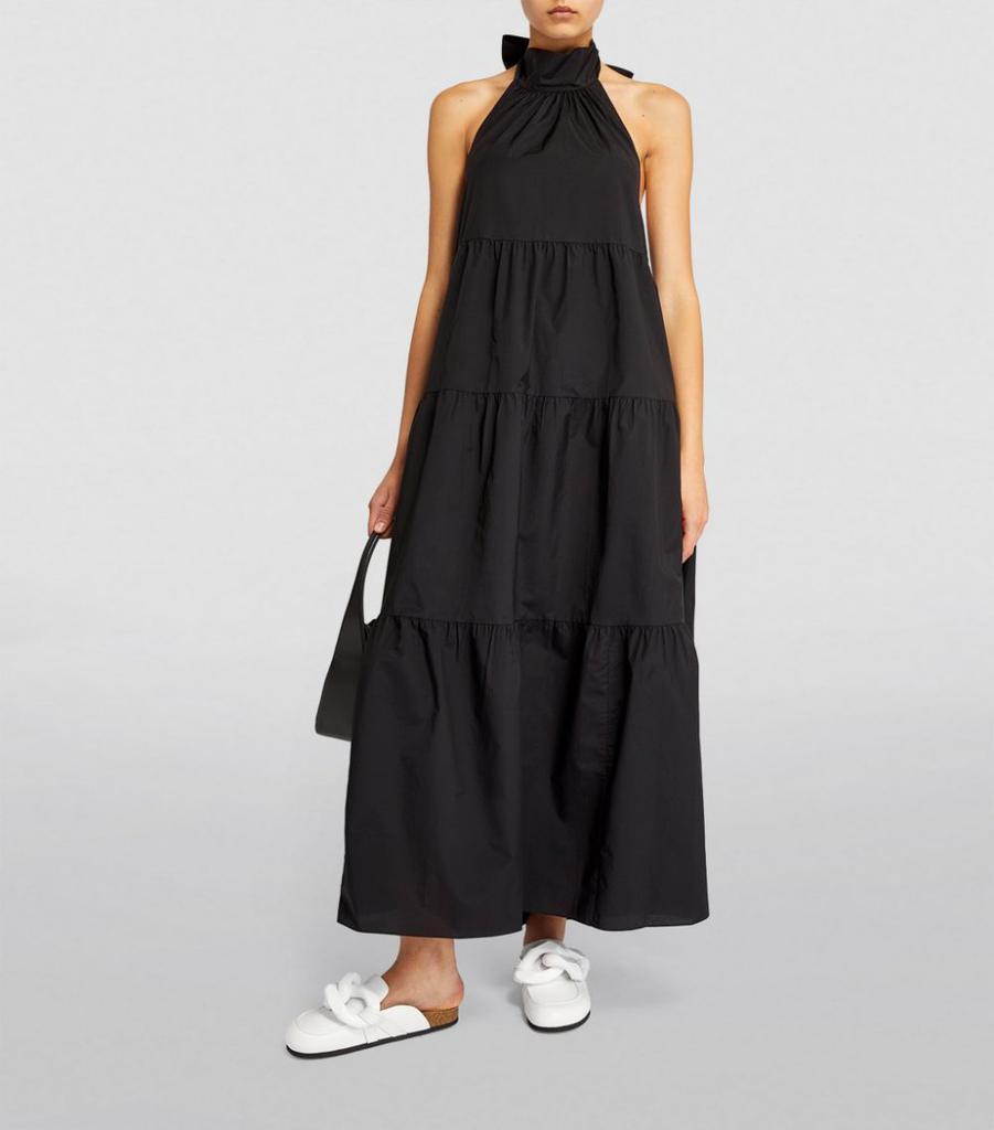 商品Theory|Tiered Bow Halter Maxi Dress,价格¥2979,第4张图片详细描述