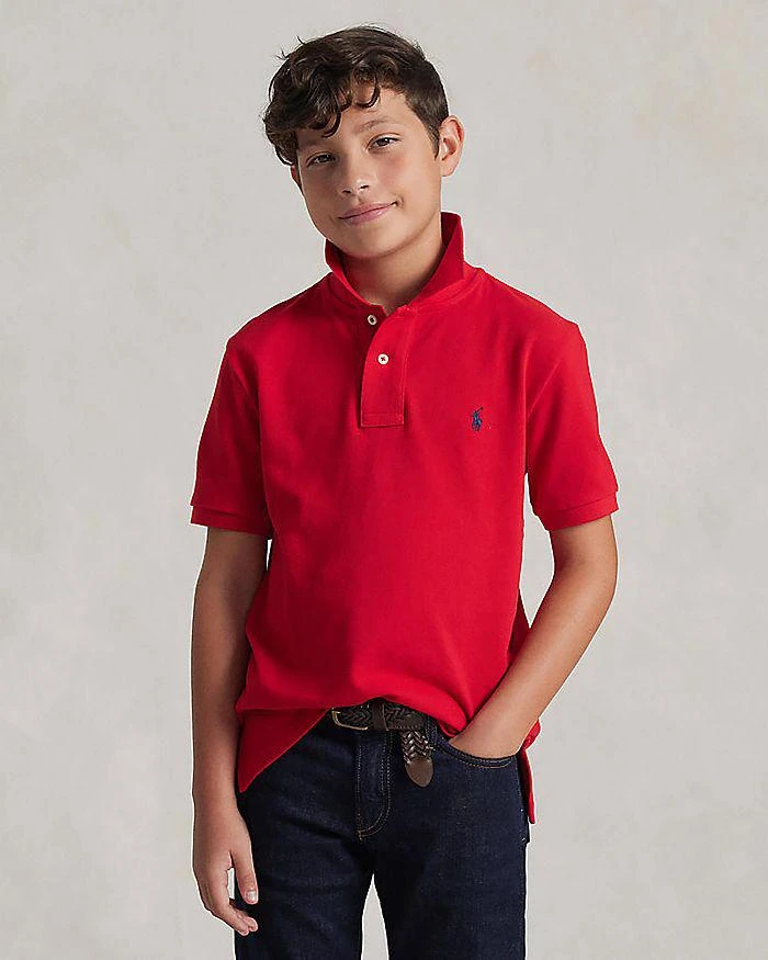 商品Ralph Lauren|Boys' Cotton Mesh Polo Shirt - Little Kid, Big Kid,价格¥371,第1张图片