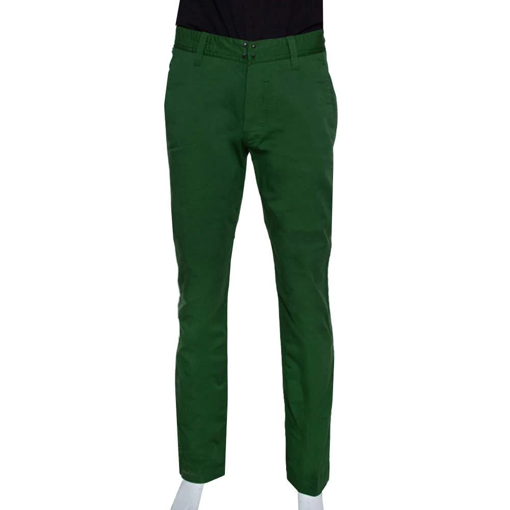 商品[二手商品] Stone Island|Stone Island Green Stretch Cotton Regular Fit Trousers L,价格¥813,第1张图片