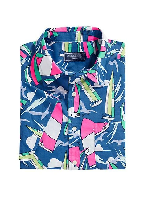 商品Vineyard Vines|Regatta Sailboat Short-Sleeve Shirt,价格¥350,第2张图片详细描述