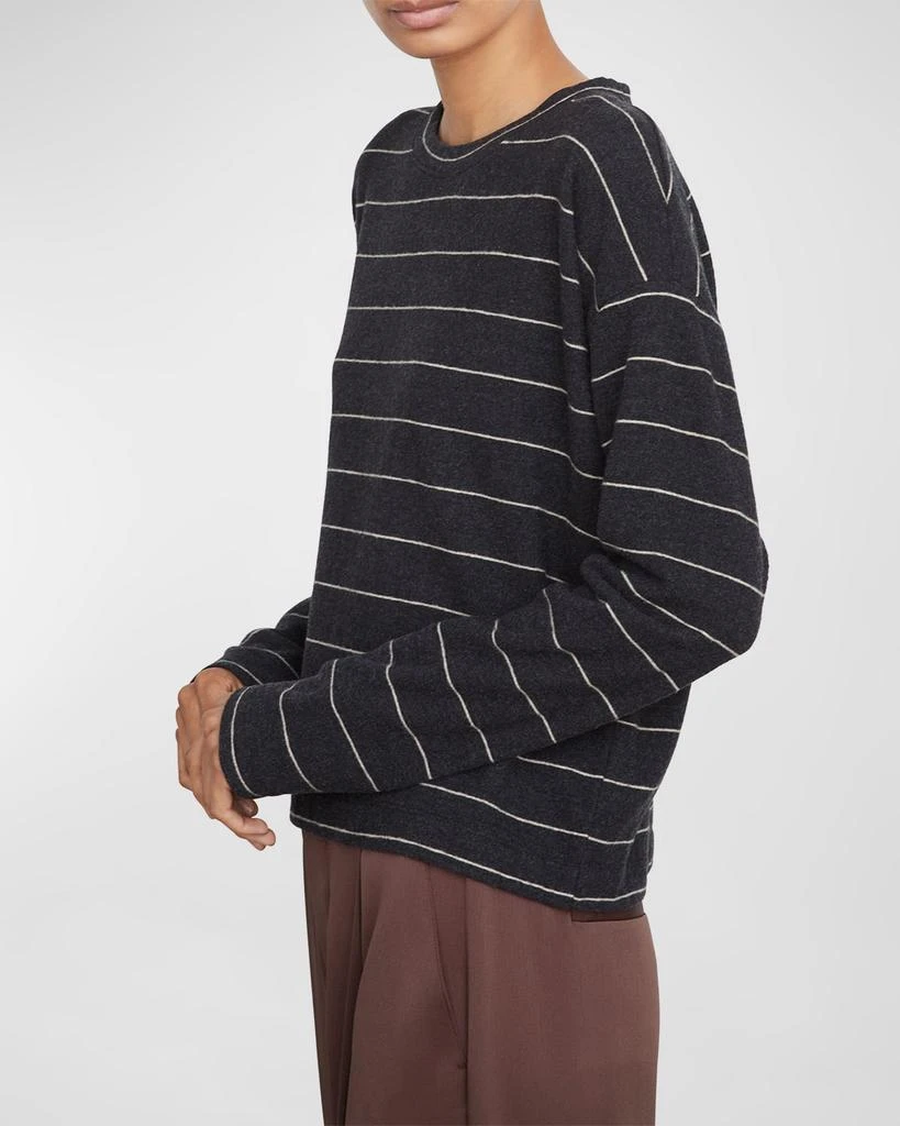 商品Vince|Striped Long-Sleeve Crewneck Top,价格¥1119,第1张图片