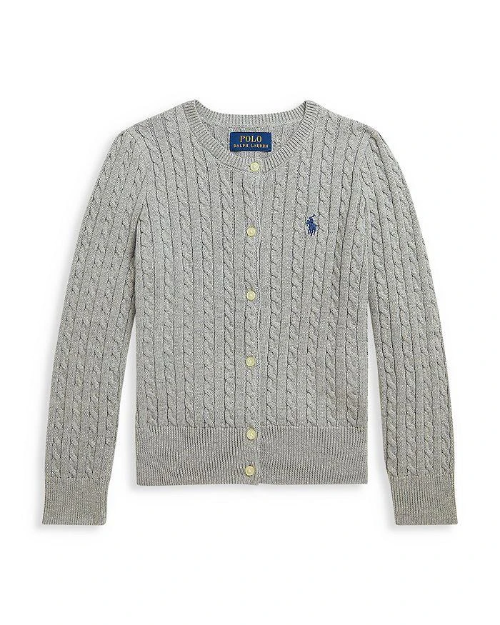 商品Ralph Lauren|Girls' Mini Cable Cotton Cardigan - Little Kid, Big Kid,价格¥339,第1张图片