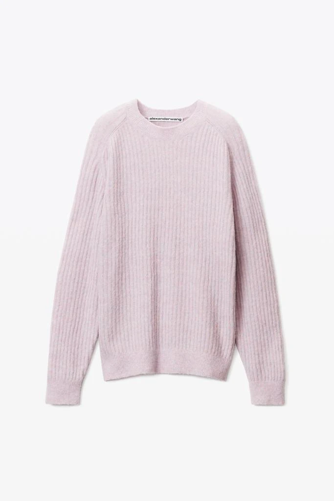 商品Alexander Wang|RIBBED CREWNECK SWEATER IN ALPACA FLEECE,价格¥1643,第3张图片详细描述