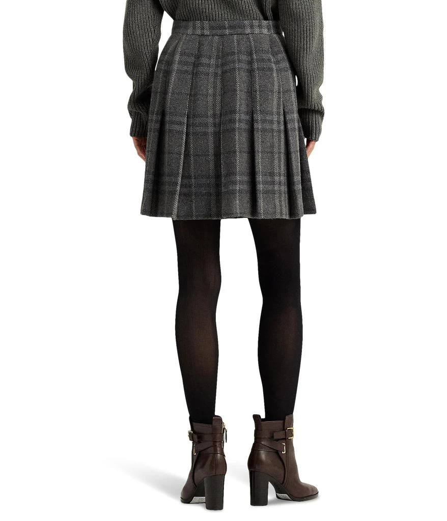 商品Ralph Lauren|Plaid Pleated Wool-Blend Tweed Miniskirt,价格¥951,第2张图片详细描述