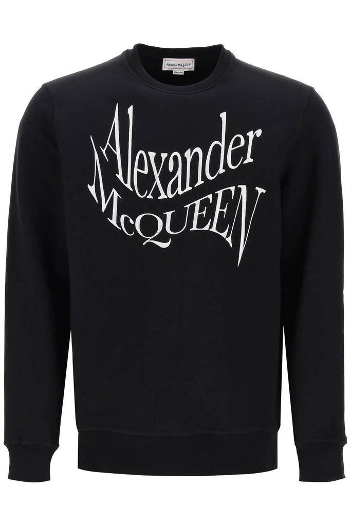 商品Alexander McQueen|Warped logo sweatshirt,价格¥2810,第1张图片