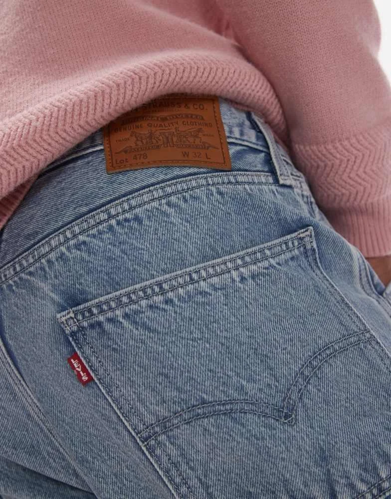 商品Levi's|Levi's 478 Baggy cargo denim shorts in bleach wash,价格¥628,第4张图片详细描述