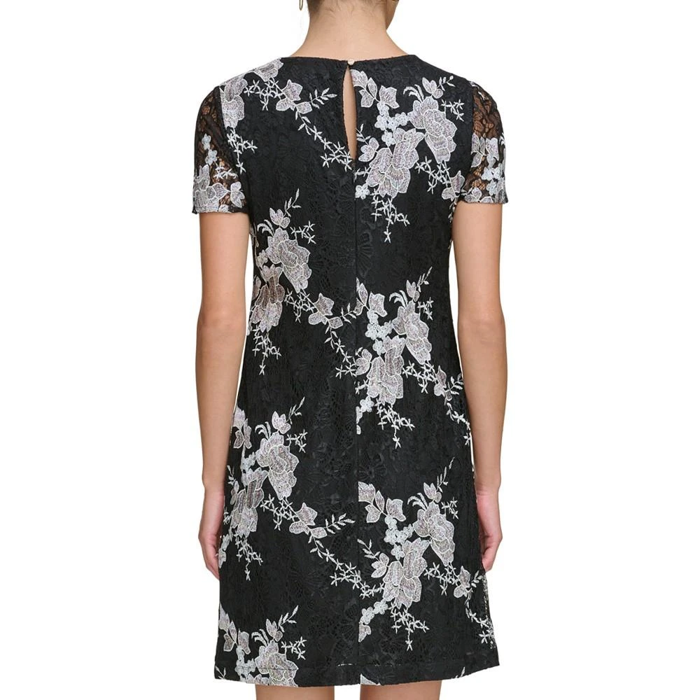 商品Kensie|Women's Short-Sleeve Embroidered-Lace Sheath Dress,价格¥1108,第2张图片详细描述