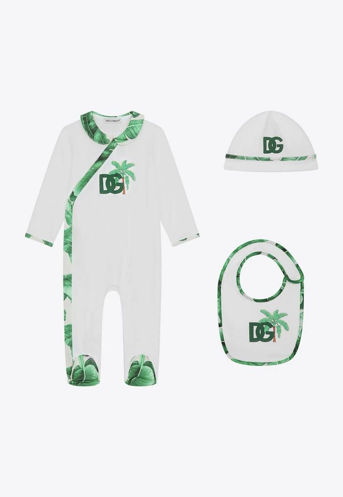 商品Dolce & Gabbana|Baby Boys Banana Tree Print 3-Piece Gift Set,价格¥3605,第1张图片