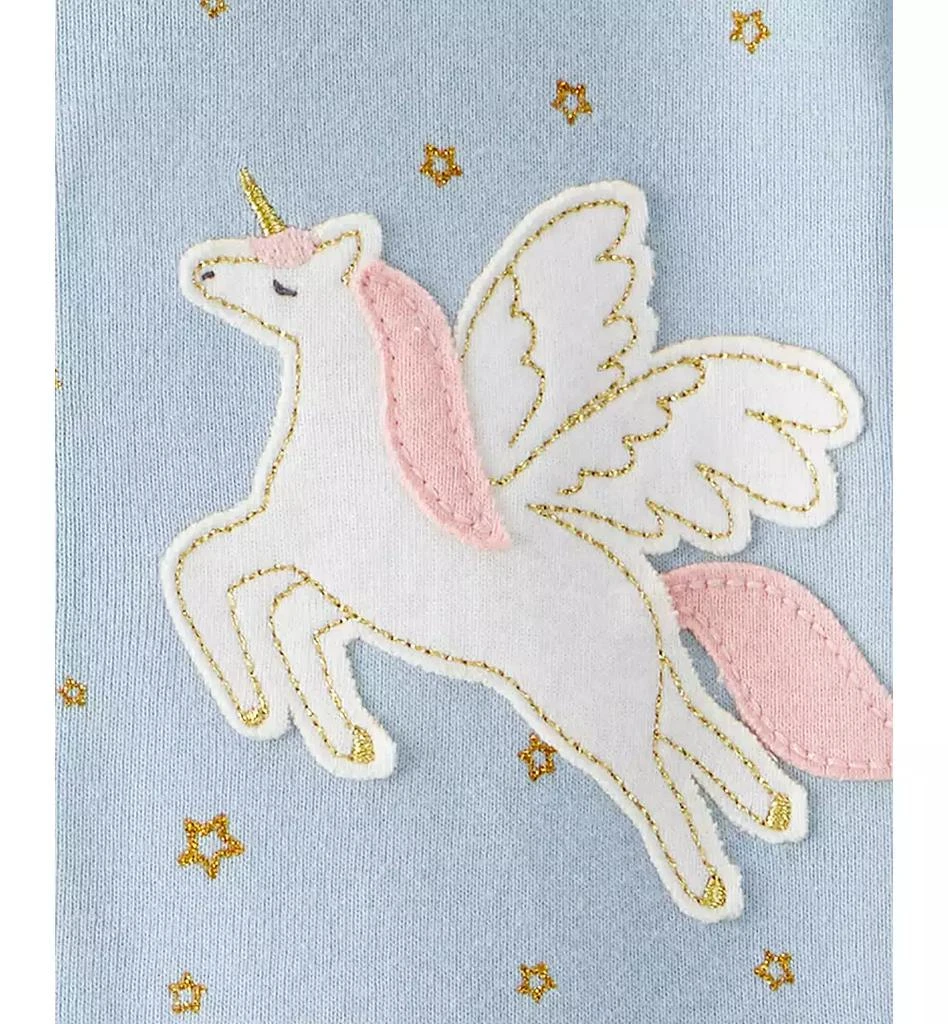 商品Carter's|Baby Girls Unicorn-Star-Print 100% Cotton Long-Sleeve 2-Way-Zip 1-Piece Footed Pajamas,价格¥89,第4张图片详细描述