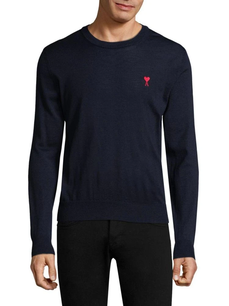 商品AMI|Heart Logo Wool Sweater,价格¥1967,第1张图片