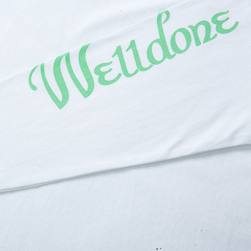 We11done 男女同款 限量款粉白色拼接长袖卫衣 WD-TP7-20-083-U-WH商品第2张图片规格展示