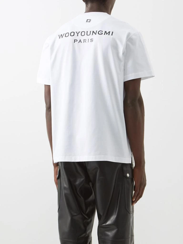 商品Wooyoungmi|Logo-print cotton-jersey T-shirt,价格¥1616,第5张图片详细描述