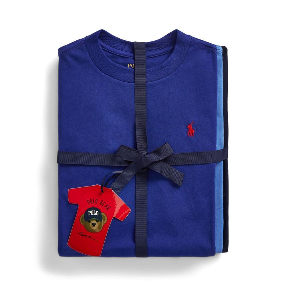 商品Ralph Lauren|Little Boys 3 Piece Cotton Jersey Crewneck T-shirt Set,价格¥359,第4张图片详细描述