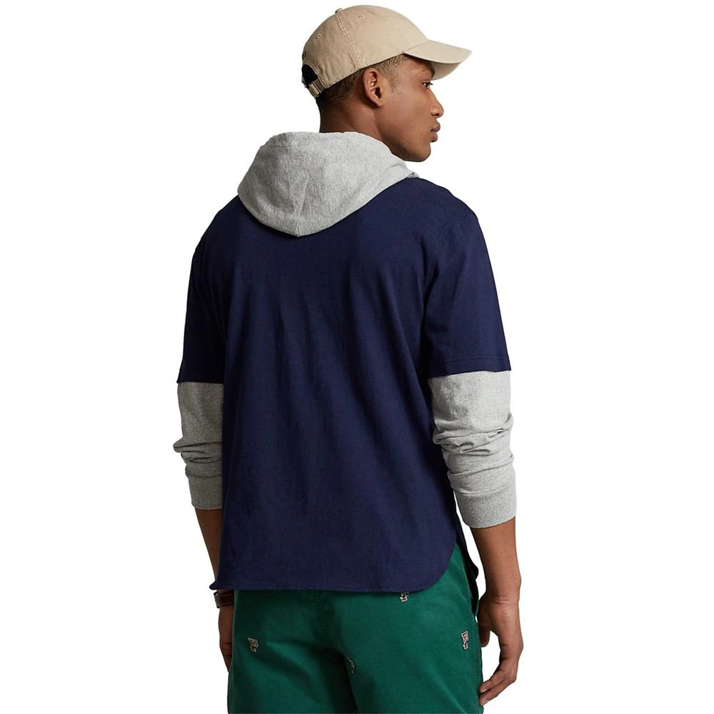 商品Ralph Lauren|Men's Logo Hooded Baseball Jersey,价格¥282,第2张图片详细描述