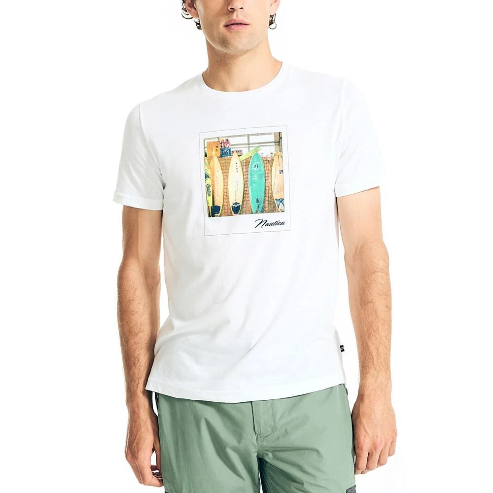 商品Nautica|Men's Sustainably Crafted Surf Boards Graphic T-Shirt,价格¥155,第1张图片