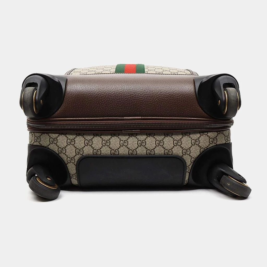 商品[二手商品] Gucci|Gucci Beige Brown Canvas and Leather Savoy Small Suitcase,价格¥15927,第4张图片详细描述