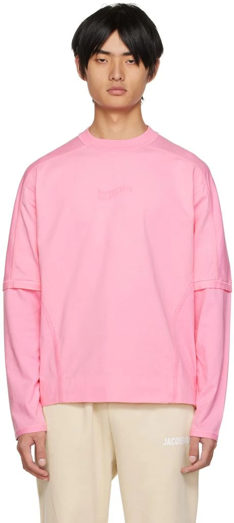 商品Jacquemus|Pink Le Papier 'Le T-Shirt Crema' Long Sleeve T-Shirt,价格¥1052,第1张图片